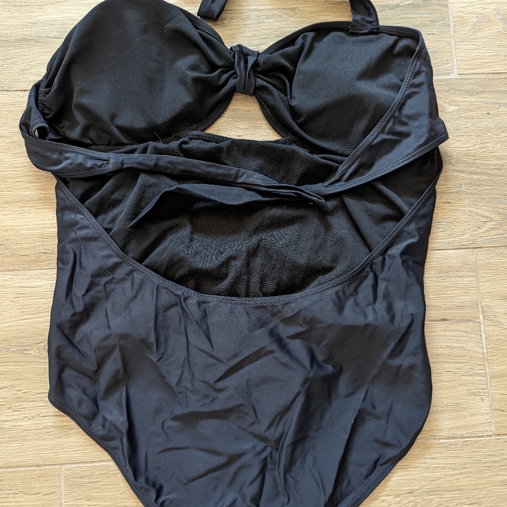 Halter Rushed One Piece Swimsuit - Picture 2 of 5